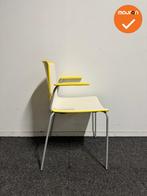 Kantinestoel Pedrali tweet - Wit met geel en groen - Set van, Vergader- of Presentatieruimte, Ophalen of Verzenden, Gebruikt, Stoel