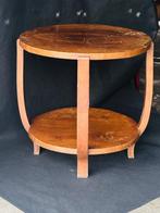 Tafellamp - Hout - Gebogen art-deco tafel, Antiek en Kunst