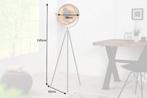 industrieele vloerlamp STUDIO 150cm zwart bladgoud look, Ophalen of Verzenden, Nieuw