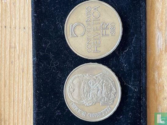 Zwitserland 5 francs 1980 Ferdinand Hodler (munten), Postzegels en Munten, Munten | Europa | Niet-Euromunten, Losse munt, Verzenden