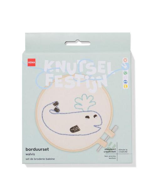 HEMA Borduurset walvis 3+1 gratis, Hobby en Vrije tijd, Breien en Haken, Nieuw, Verzenden