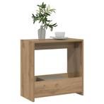 vidaXL Bijzettafel 50x26x50 cm bewerkt hout artisanaal, Huis en Inrichting, Tafels | Bijzettafels, Verzenden, Nieuw, 45 tot 60 cm