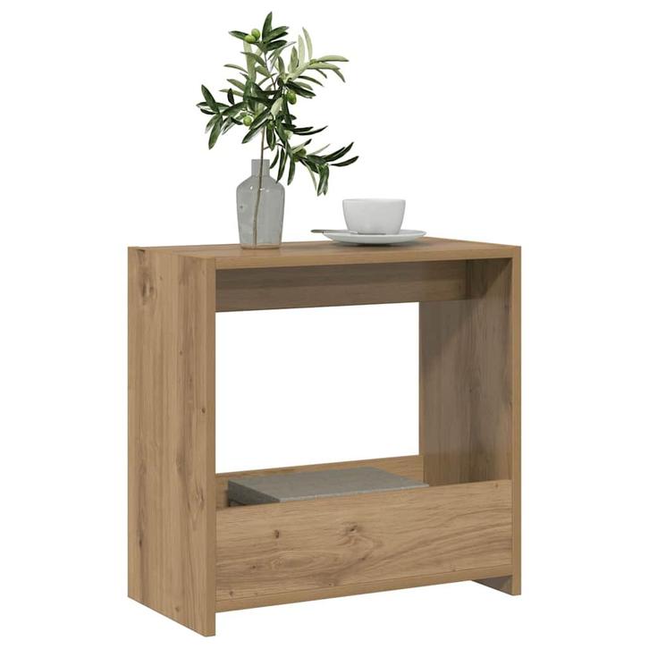 vidaXL Bijzettafel 50x26x50 cm bewerkt hout artisanaal, Huis en Inrichting, Tafels | Bijzettafels, Nieuw, 45 tot 60 cm, Verzenden