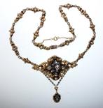 Halsketting - 14 karaat Geel goud, Zilver - 1.70ct. tw., Sieraden, Tassen en Uiterlijk, Kettingen, Nieuw