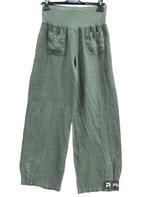 Linnen broek met brede elastische talie - steekzakjes -, Kleding | Dames, Broeken en Pantalons, Nieuw