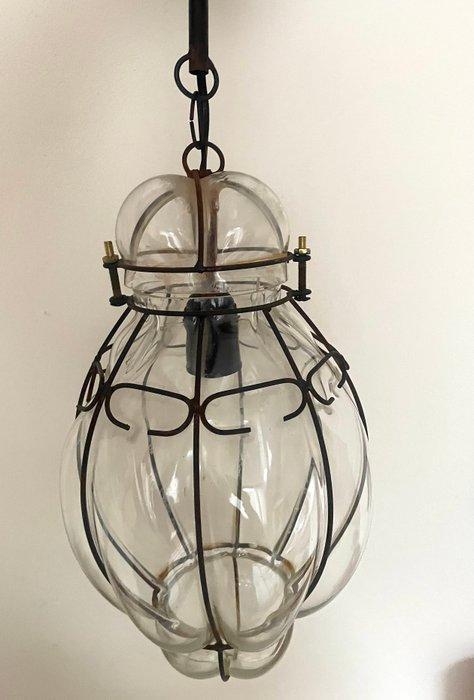 Lamp - Glas, Metaal - Venetiaans geblazen glas, Antiek en Kunst, Curiosa en Brocante