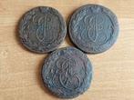 Rusland. Catherine II (1762-1796). Lot of 3x large copper 5, Postzegels en Munten, Munten | Europa | Niet-Euromunten