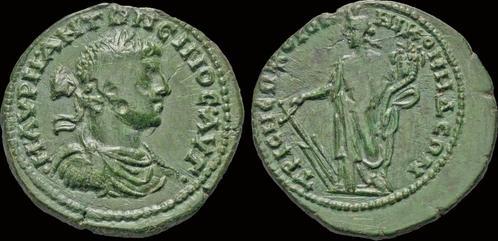 218-222ad Bithynia Nicomedia Elagabalus Ae29 Tyche standi..., Postzegels en Munten, Munten | Europa | Niet-Euromunten, Verzenden