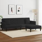 vidaXL 2-delige Loungeset met kussens fluweel zwart, Verzenden, Nieuw, Vierpersoons of meer, Stof