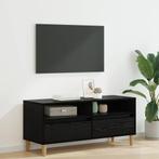vidaXL TV-kast met lade Zwart Eiken 100 x 34,5 x 44,5 cm, Huis en Inrichting, Kasten | Televisiemeubels, 100 tot 150 cm, Verzenden