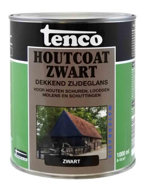 Houtcoat Zwart Waterbasis Zijdeglans 2,5 liter, Doe-het-zelf en Verbouw, Verf, Beits en Lak, Nieuw, Ophalen of Verzenden