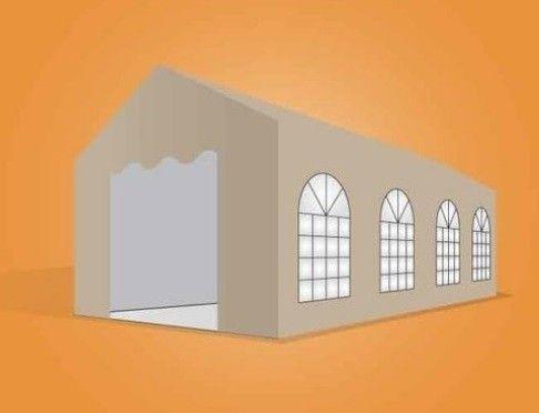 Premium Partytent PVC 6x8x2 mtr in Beige (6x8 meter), Tuin en Terras, Partytenten, Partytent, Nieuw, 2 meter of meer, Verzenden