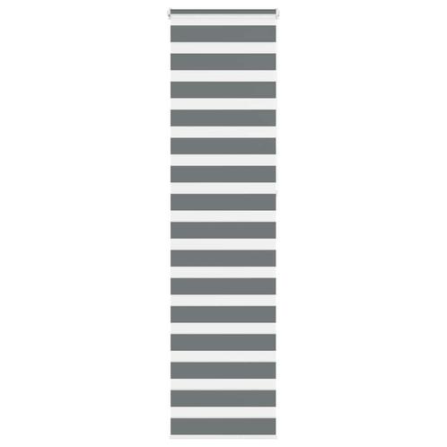 vidaXL Zebra rolgordijn 60x230 cm stofbreedte donkergrijs, Huis en Inrichting, Stoffering | Gordijnen en Lamellen, Grijs, Nieuw