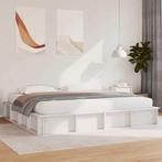vidaXL Bedframe met opslag Wit 180 x 200 cm Hout en Metaal, Huis en Inrichting, Slaapkamer | Bedden, Verzenden, Nieuw, Wit, Metaal