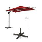 Tweedekans | Coast Zweefparasol - Rechthoekig - 250 x 250 cm, Ophalen of Verzenden, Zo goed als nieuw