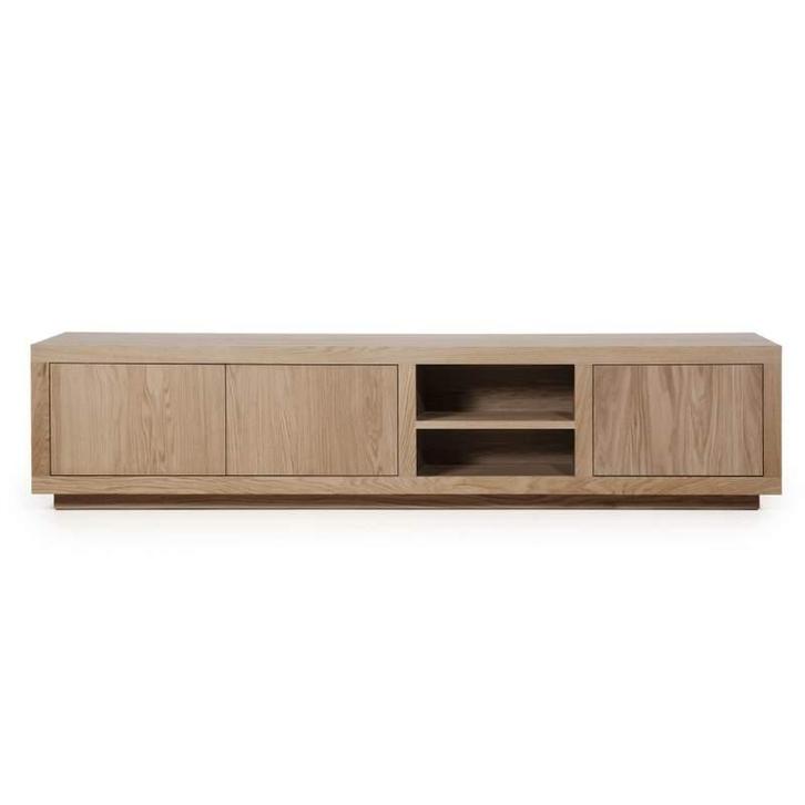 TV-Meubel Helsinki - 200cm - Lightbruin - 96270 - tv-meubels, Huis en Inrichting, Kasten | Buffetkasten, Nieuw, Overige materialen