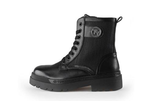 Tom Tailor Veterboots in maat 37 Zwart | 10% extra korting, Kleding | Dames, Schoenen, Zwart, Zo goed als nieuw, Overige typen