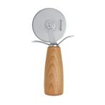 Triangle Pizzasnijder met Pruimenhouten Heft - 7cm RVS Le..., Huis en Inrichting, Ophalen of Verzenden, Nieuw