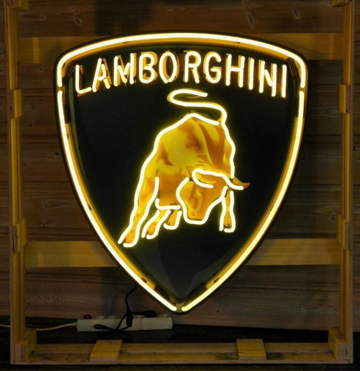 Lamborghini Neon Verlichting - Met Achterplaat - 80 x 90 cm, Auto-onderdelen, Verlichting, Ophalen