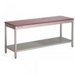 RVS Tafel met polyethyleen blad en RVS bodemschap 800 diep, Ophalen of Verzenden, Nieuw zonder verpakking