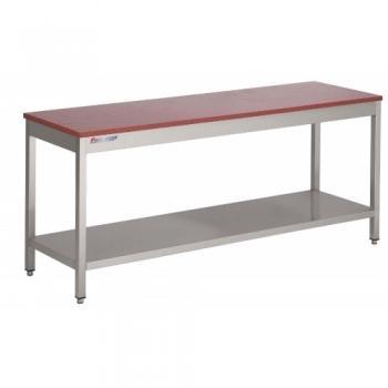 RVS Tafel met polyethyleen blad en RVS bodemschap 800 diep, Zakelijke goederen, Horeca | Keukenapparatuur, Nieuw zonder verpakking
