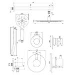 Thermostatisch Inbouwdoucheset Brauer Copper 30cm, Nieuw, Ophalen of Verzenden