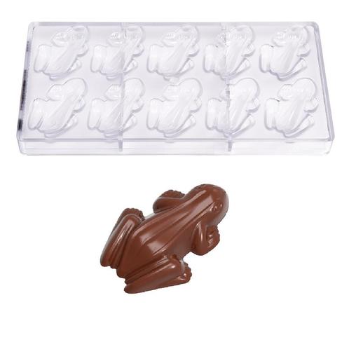 Chocolademal Chocolate World Kikker (10x) 66x45mm, Hobby en Vrije tijd, Taarten en Cupcakes maken, Nieuw, Verzenden