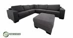 Refurbished 6-zits hoekbank donkergrijs met 6mnd garantie!, Huis en Inrichting, Banken | Bankstellen, Gebruikt, Hoekbank, 300 cm of meer