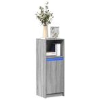 vidaXL Dressoir met LED 38x34x100 cm bewerkt hout grijs, Huis en Inrichting, Minder dan 50 cm, Verzenden, Nieuw, 25 tot 50 cm