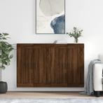 vidaXL Hangkasten 2 st bewerkt hout bruin eikenkleur, Huis en Inrichting, Verzenden, Nieuw, 50 tot 100 cm, Minder dan 100 cm