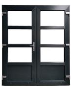 Kunststof dubbele deuren met kozijn in wit of antraciet!, Nieuw, Ophalen of Verzenden, 120 cm of meer, Glas