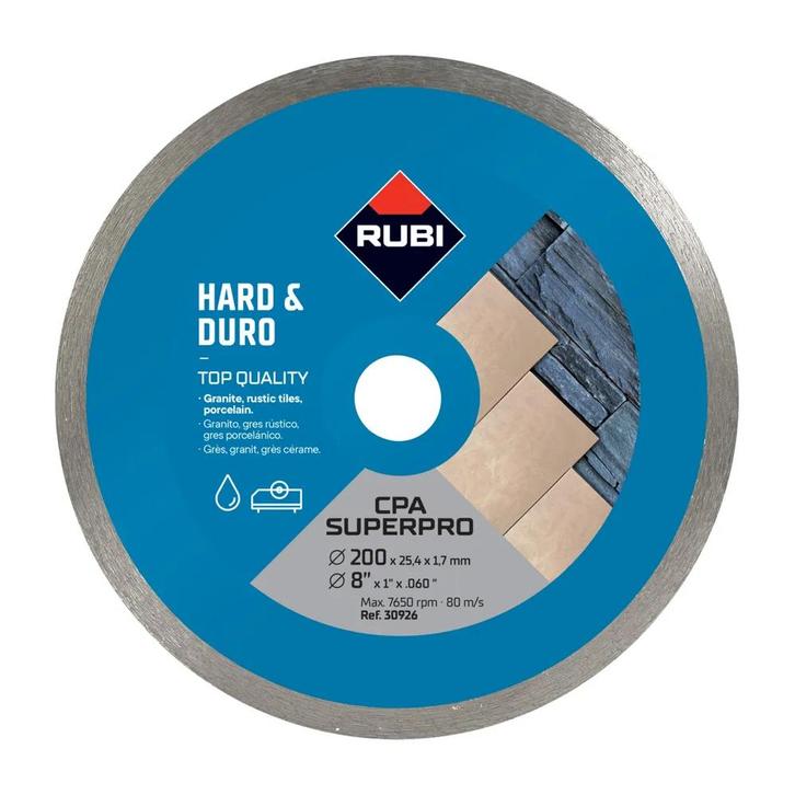 Rubi diamantzaagblad cpa nat 200mm 30926 gres/graniet, Doe-het-zelf en Verbouw, Tegels, Nieuw, 10 m² of meer, Keramiek, Ophalen of Verzenden