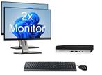 HP ProDesk 400 G5 Mini i5 9e Gen incl. 2 Monitoren + Windows, Ophalen of Verzenden, Nieuw