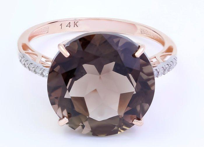 Zonder Minimumprijs - Ring - 14 karaat Roségoud Topaas -, Sieraden, Tassen en Uiterlijk, Ringen