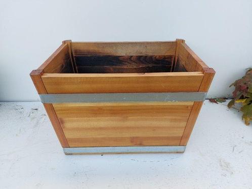 Bloempot - acacia - heavy square planter, Antiek en Kunst, Curiosa en Brocante