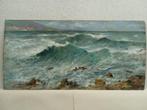 Giovanni Faliero (1960) - Mareggiata nel Golfo di Napoli, Antiek en Kunst, Kunst | Schilderijen | Klassiek