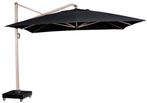 Icon zweefparasol 350x350 cm oak mast faded black met 150KG, Tuin en Terras, Ophalen of Verzenden, Nieuw