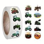 500 stickers labels trekkers tractor beloning 2,5 cm rond, Ophalen of Verzenden, Nieuw