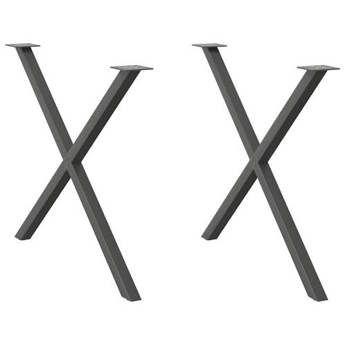 vidaXL Eettafelpoten 2 st X-vormig 90x(72-73) cm staal, Huis en Inrichting, Tafelonderdelen, Nieuw, Verzenden