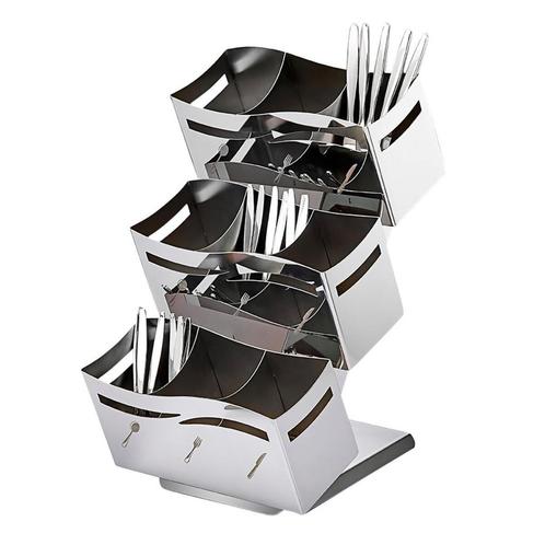GGM Gastro | Bestekbak - met 3x 3 planken - Chroom | BEKG33C, Huis en Inrichting, Keuken | Bestek, Nieuw, Verzenden