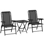 Bistro Set 3-delig Van Staal Weerbestendig Tuinmeubel Set Me, Verzenden, Nieuw