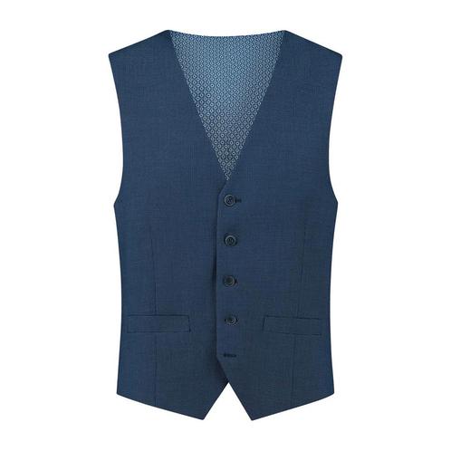 GENTS - Gilet structuur royalblue - 52, Kleding | Heren, Kostuums en Colberts, Verzenden