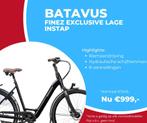 Aanbieding Batavus Finez Exclusive met lage instap 53cm, 51 tot 55 cm, Ophalen of Verzenden, Nieuw, Batavus