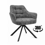 Eetkamerstoel Moreno 360 draai in 4 kleuren Weave stof, Huis en Inrichting, Nieuw, Overige kleuren, Stof