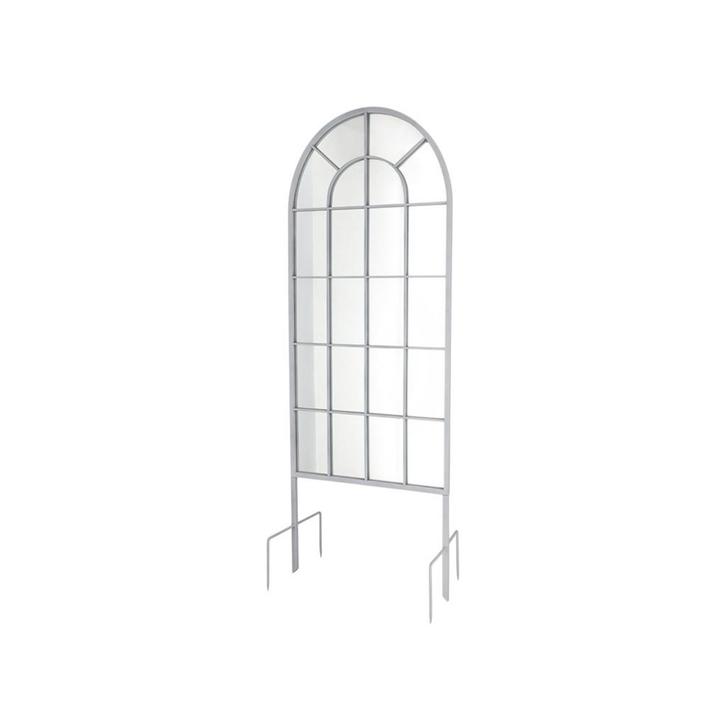 Spiegel met ronde boog - metalen tuinsteker - 180 cm, Tuin en Terras, Overige Tuin en Terras, Ophalen of Verzenden