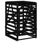 Containerberging 84x90x128,5 cm massief grenenhout zwart, Huis en Inrichting, Verzenden, Nieuw