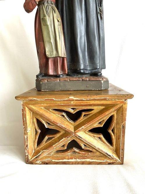 Standaard - Antieke vergulde houten console , voetstuk voor, Antiek en Kunst, Kunst | Niet-Westerse kunst