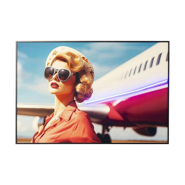 *WOONWINKEL* Kare Design LED Jetset Pose Lady Schilderij, Huis en Inrichting, Woonaccessoires | Schilderijen, Tekeningen en Foto's