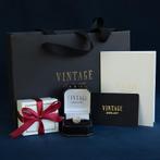 Gouden vintage entourage ring met saffier en diamant 14 kt, Ophalen of Verzenden, Nieuw