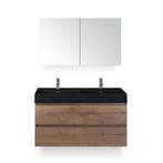 Maxx XL Badmeubelset 120 cm - Tabacco - Wastafel Kube Dubbel, Huis en Inrichting, Badkamer | Badkamermeubels, Ophalen of Verzenden